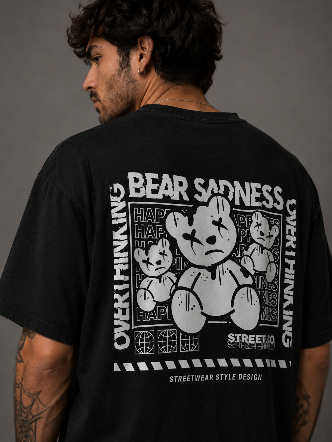 Camiseta Oversized | Bear Sadness Unissex