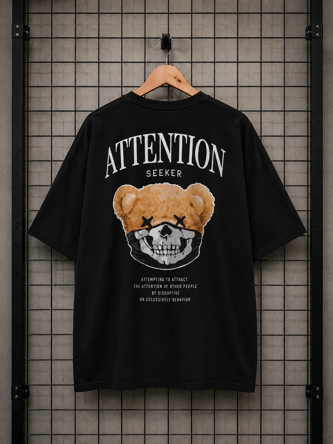 Camiseta Oversized | Bear Attention Unissex