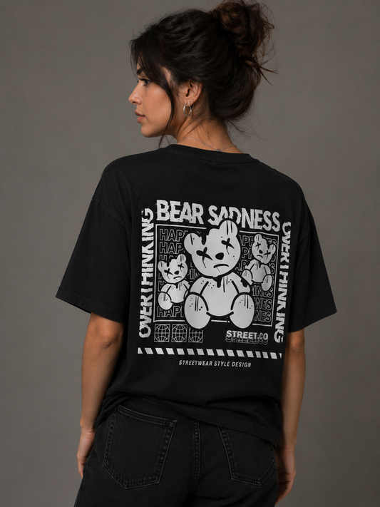 Camiseta Oversized | Bear Sadness Unissex