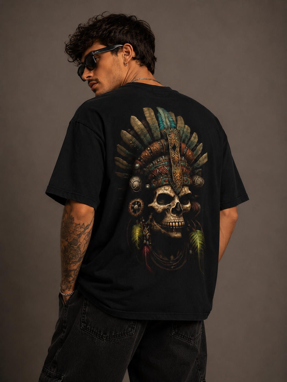 Camiseta Oversized | Caveira Apache Unissex