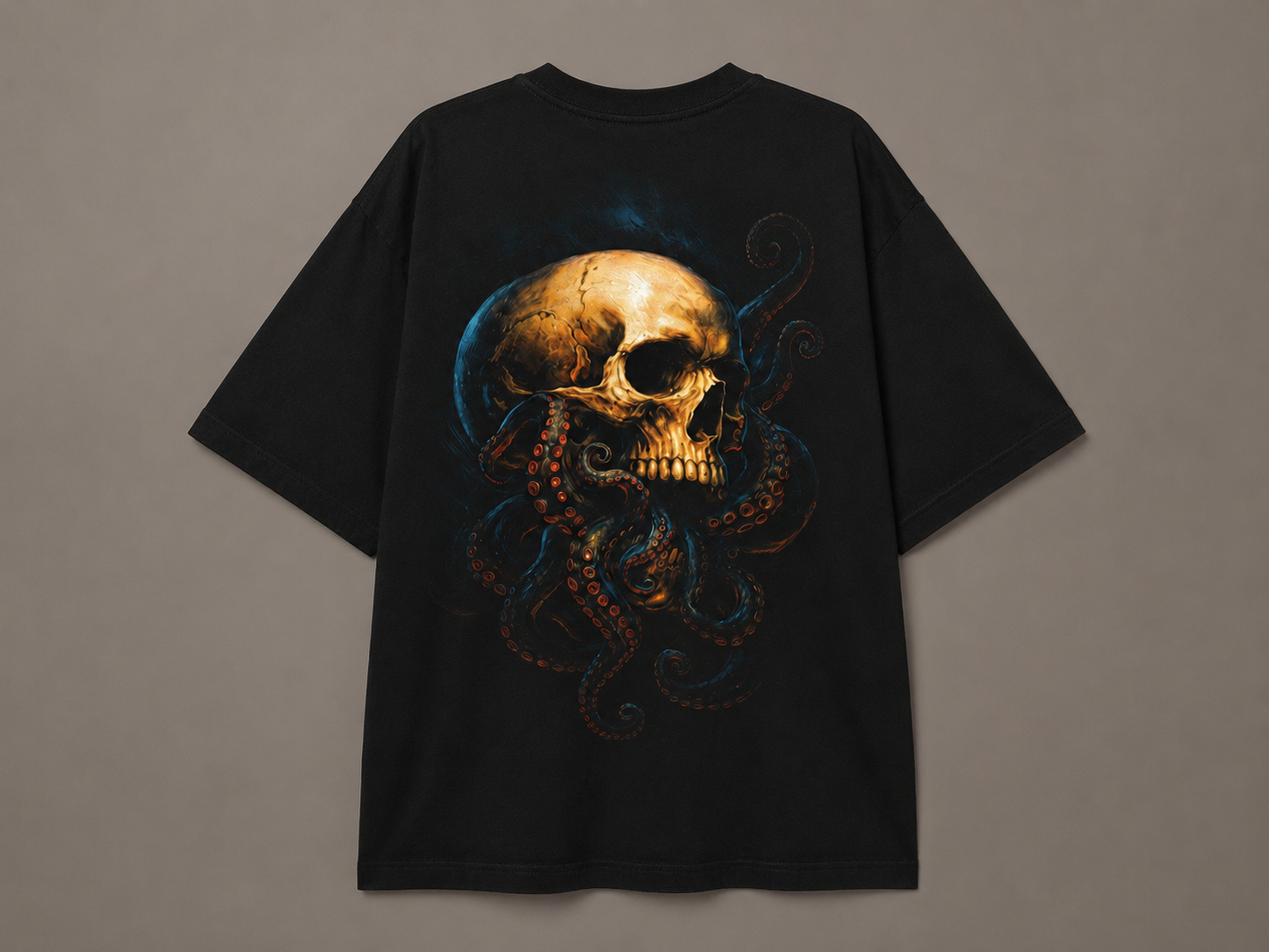 Camiseta Oversized | Caveira Tentacle Unissex