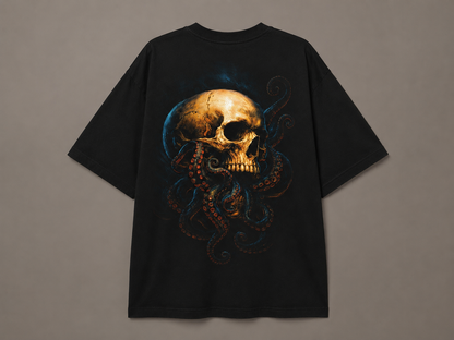 Camiseta Oversized | Caveira Tentacle Unissex