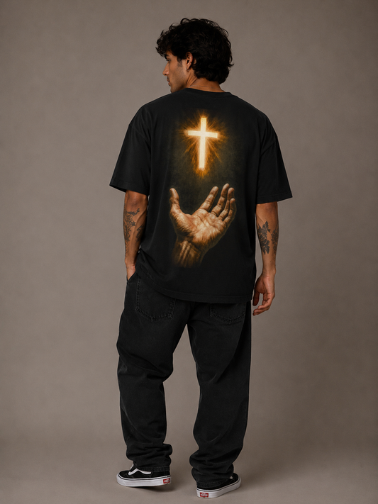 Camiseta Oversized | Cruz Sagrada Unissex