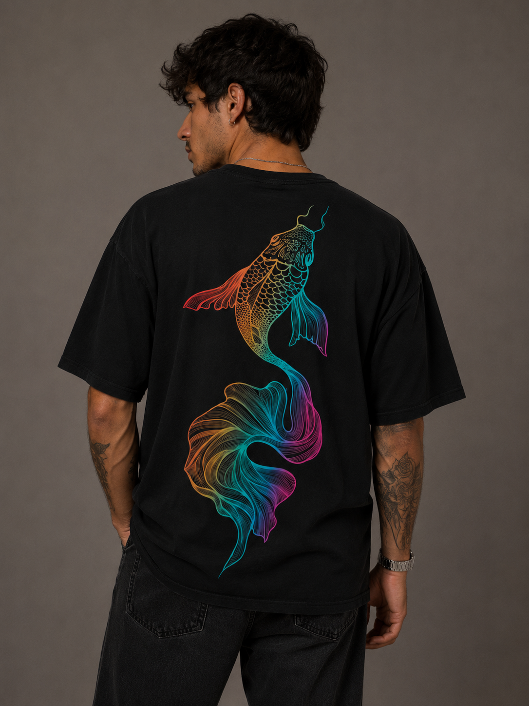 Camiseta Oversized | Fish Colors Unissex