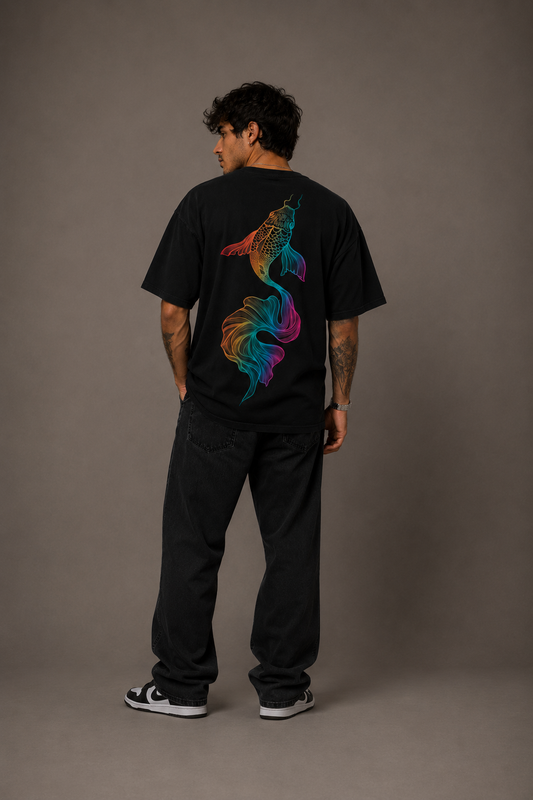 Camiseta Oversized | Fish Colors Unissex