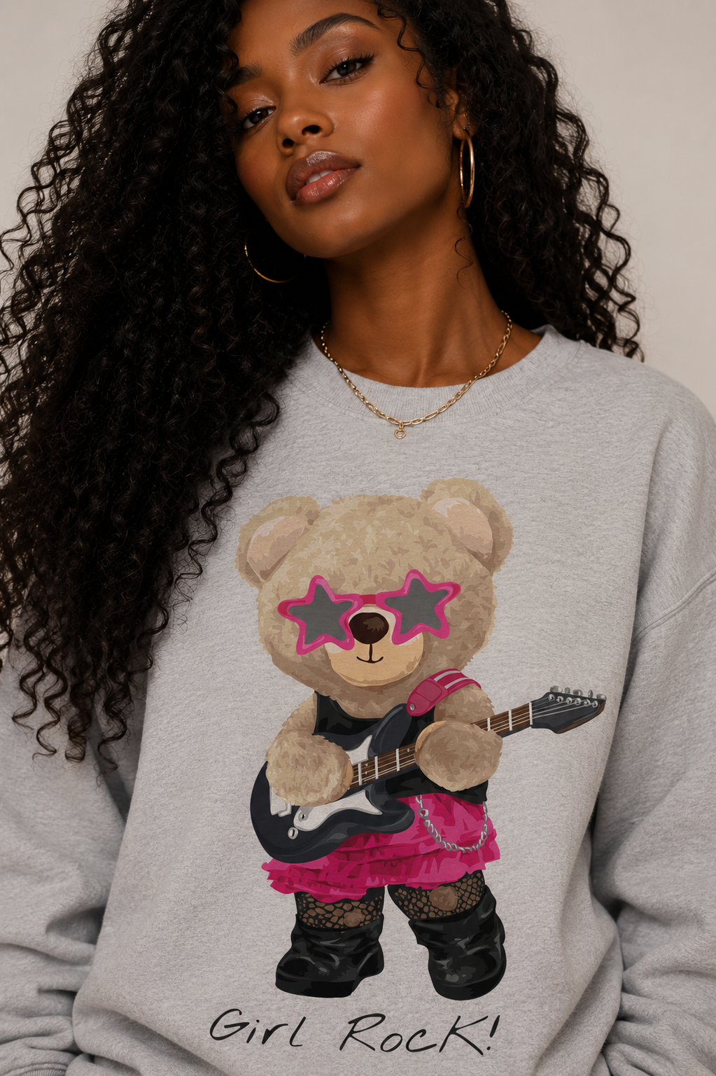 Moletom Careca | Girl Rock