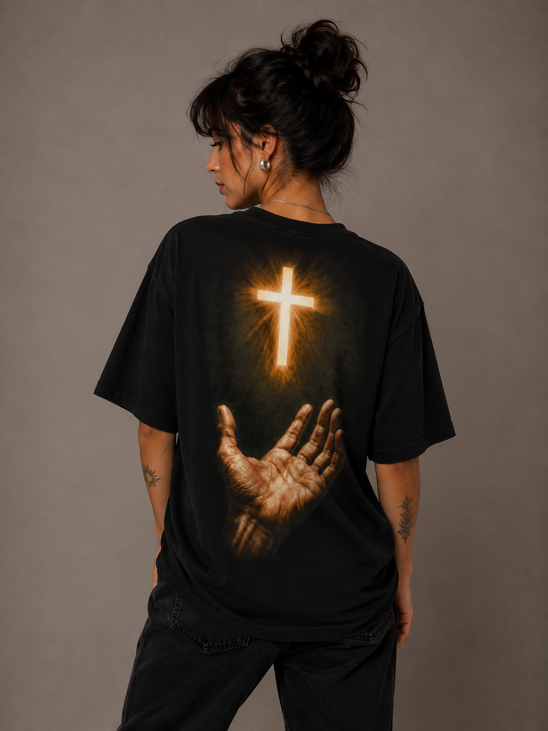 Camiseta Oversized | Cruz Sagrada Unissex