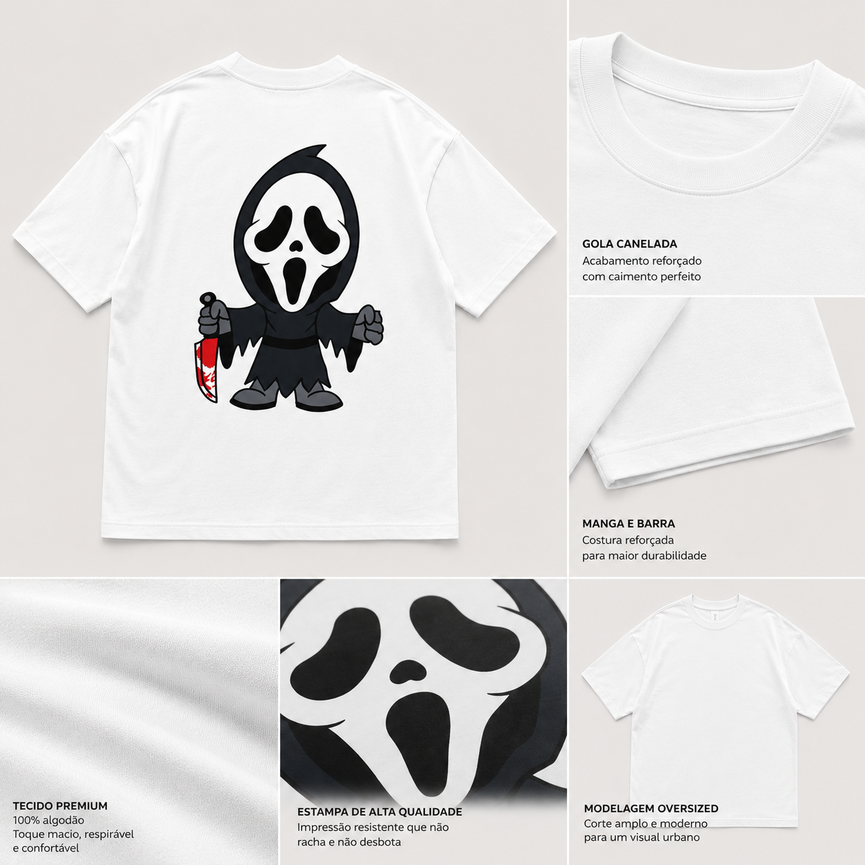 Camiseta Oversized | Pânico Unissex
