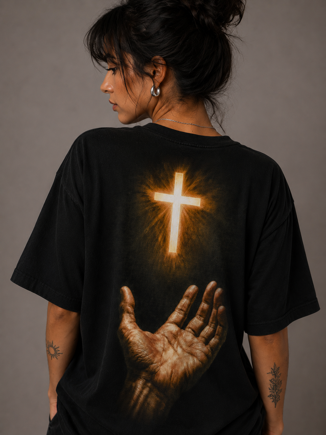 Camiseta Oversized | Cruz Sagrada Unissex