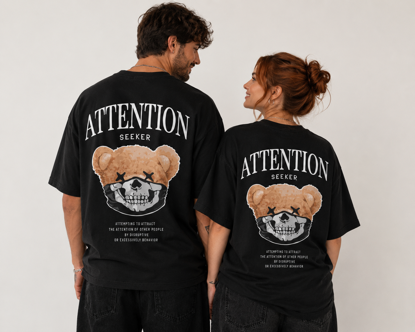 Camiseta Oversized | Bear Attention Unissex