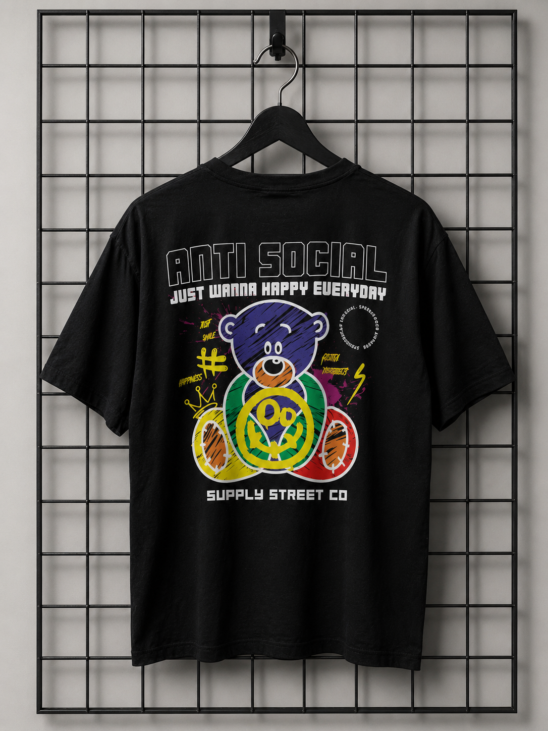 Camiseta Oversized | Bear Anti Social Unissex