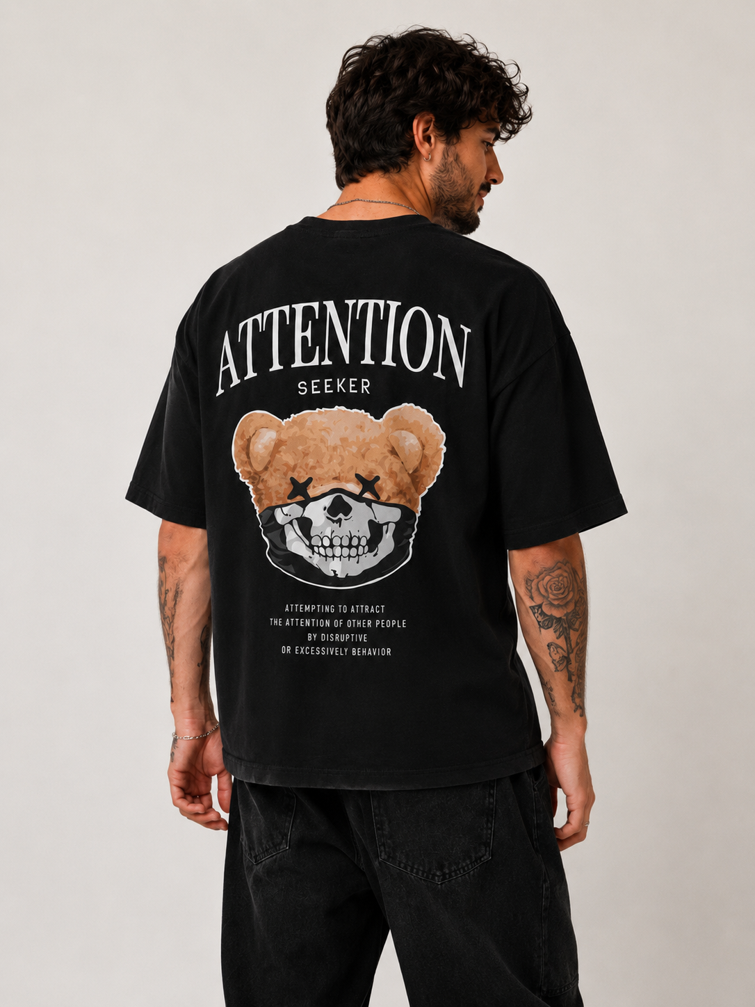 Camiseta Oversized | Bear Attention Unissex