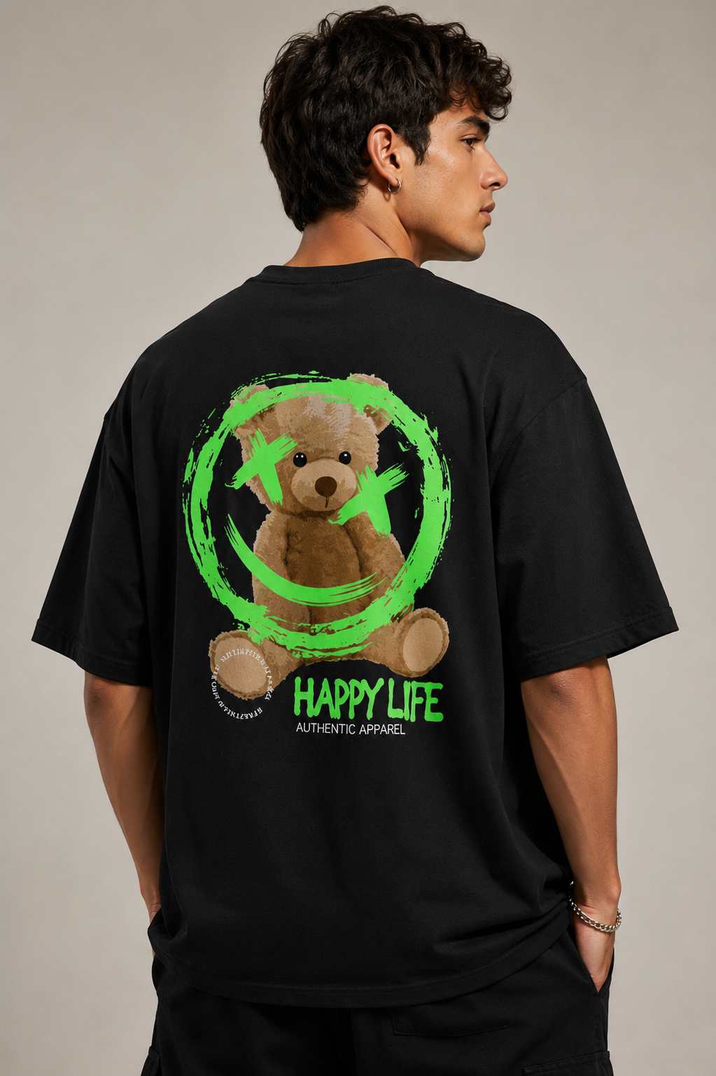 Camiseta Oversized | Bear Happy Unissex