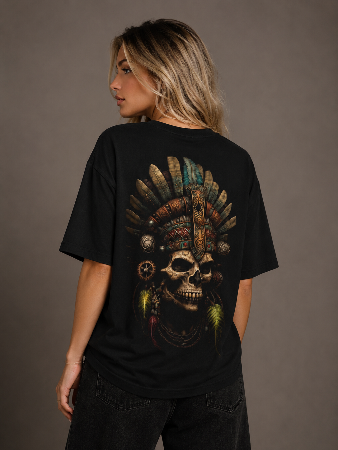 Camiseta Oversized | Caveira Apache Unissex