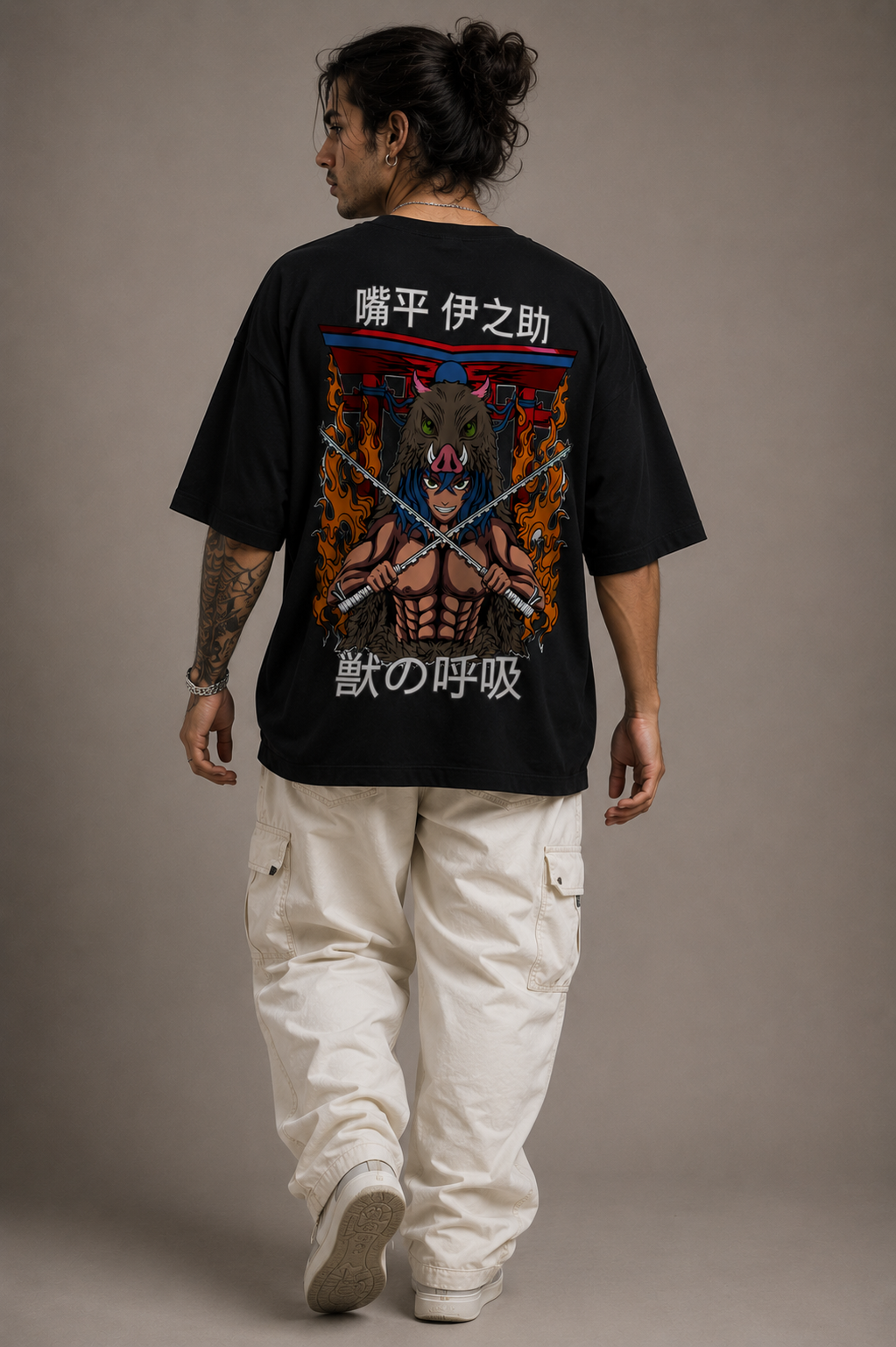 Camiseta Oversized | Inosuke Hashibira Unissex
