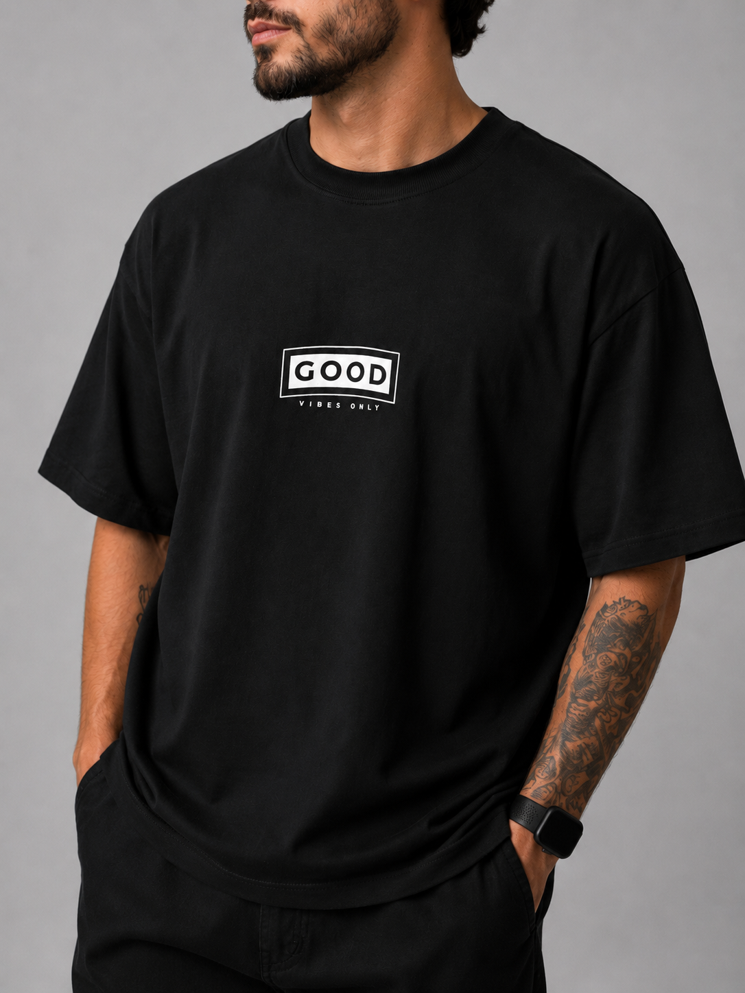 Camiseta Oversized | Good Vibes Only Unissex