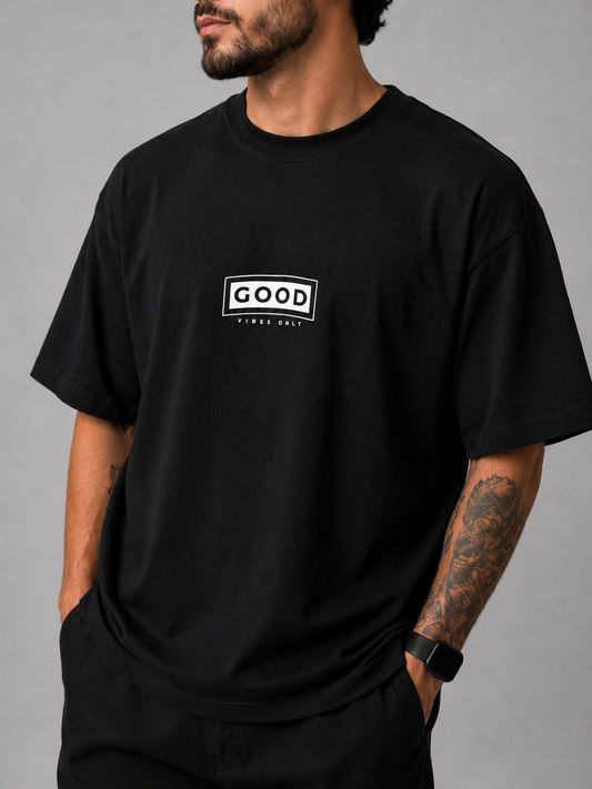 Camiseta Oversized | Good Vibes Only Unissex