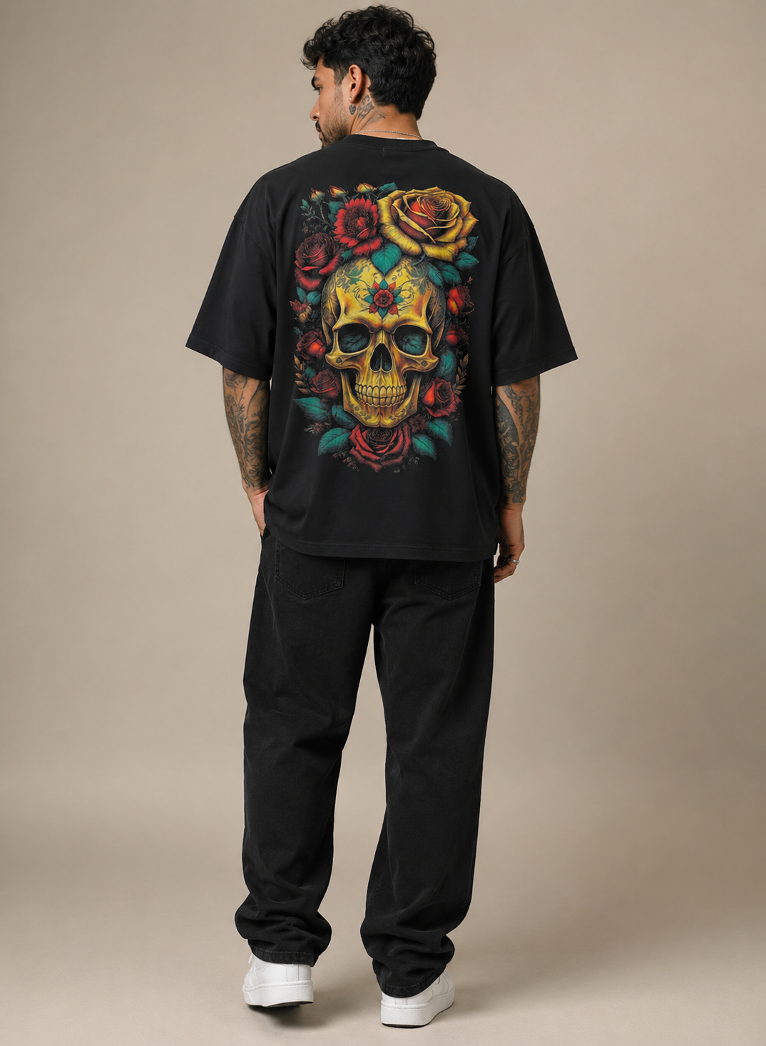 Camiseta Oversized | Caveira Flower Unissex