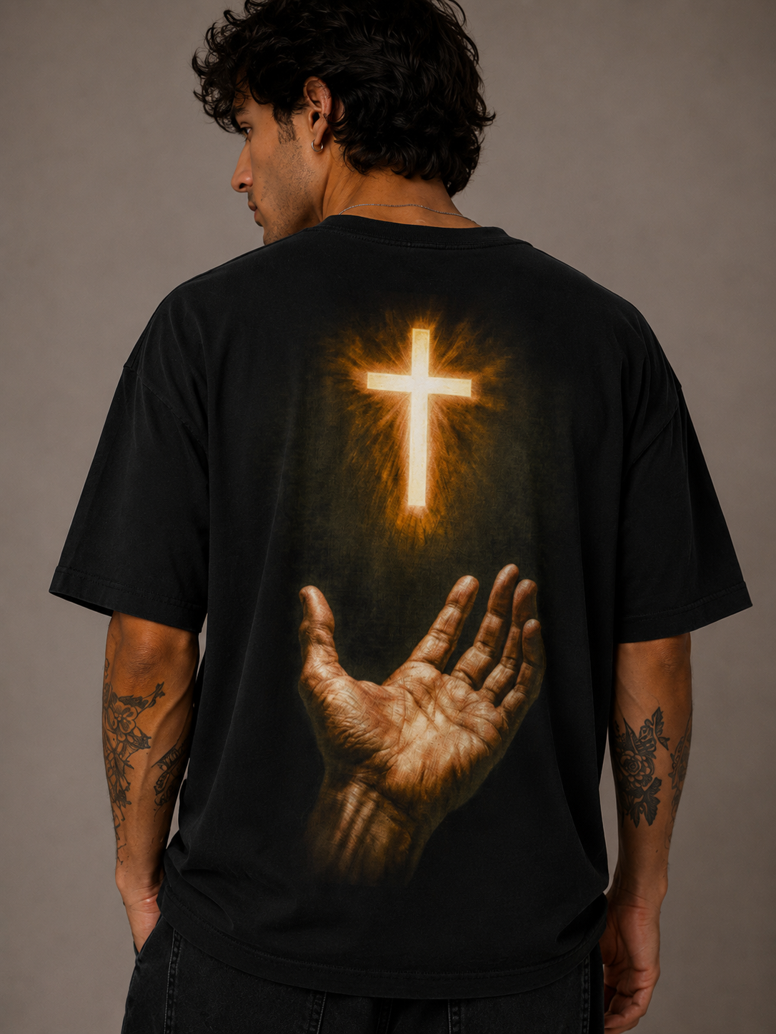 Camiseta Oversized | Cruz Sagrada Unissex