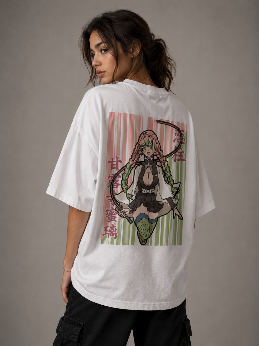 Camiseta Oversized | Mitsuri Kanroji Unissex