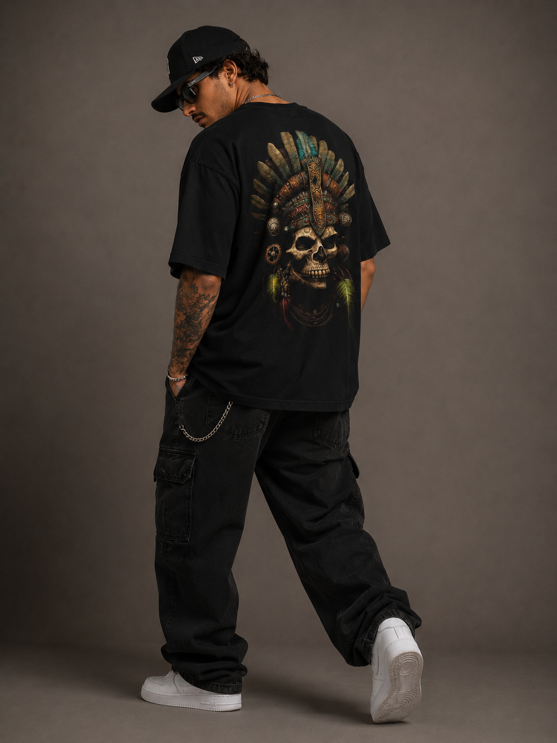 Camiseta Oversized | Caveira Apache Unissex
