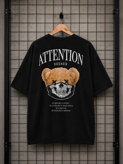 Camiseta Oversized | Bear Attention Unissex