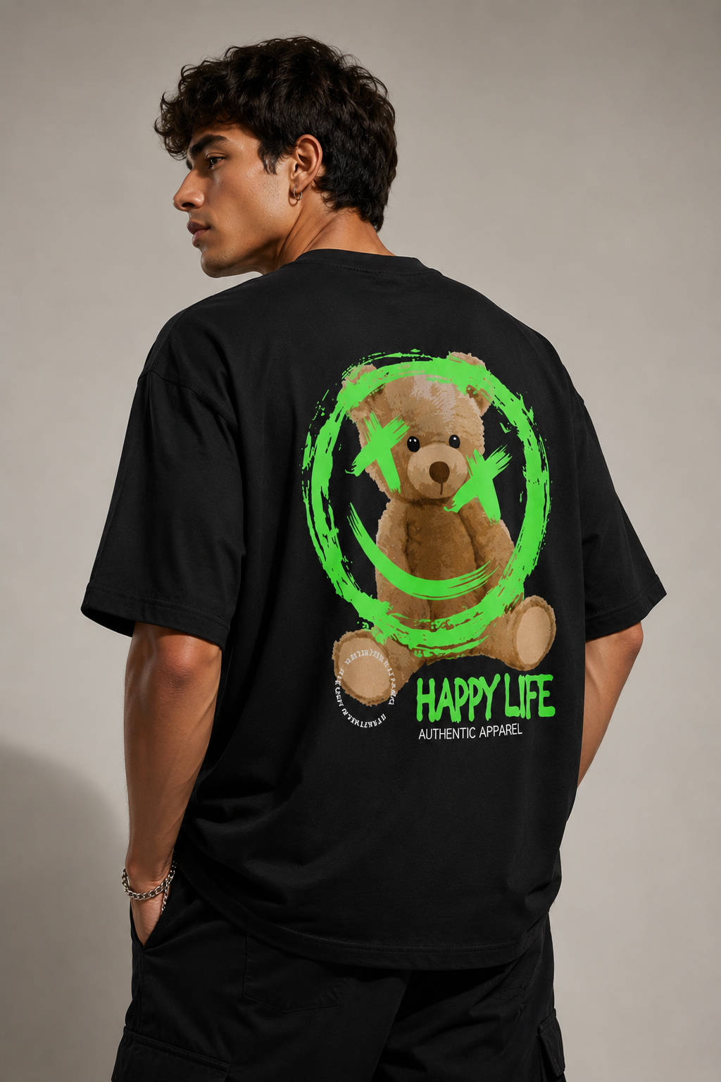 Camiseta Oversized | Bear Happy Unissex
