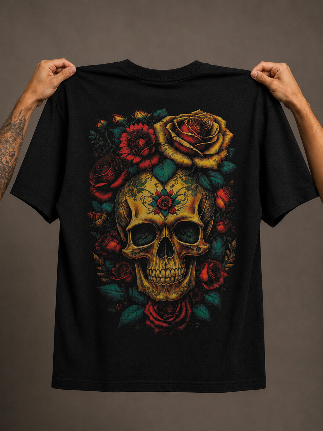 Camiseta Oversized | Caveira Flower Unissex