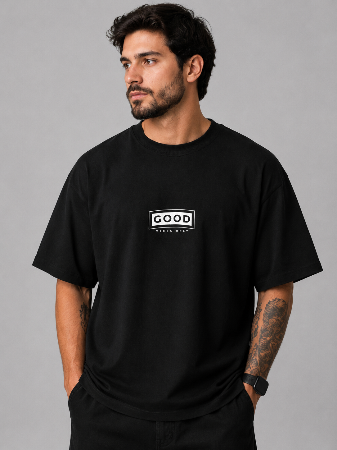 Camiseta Oversized | Good Vibes Only Unissex