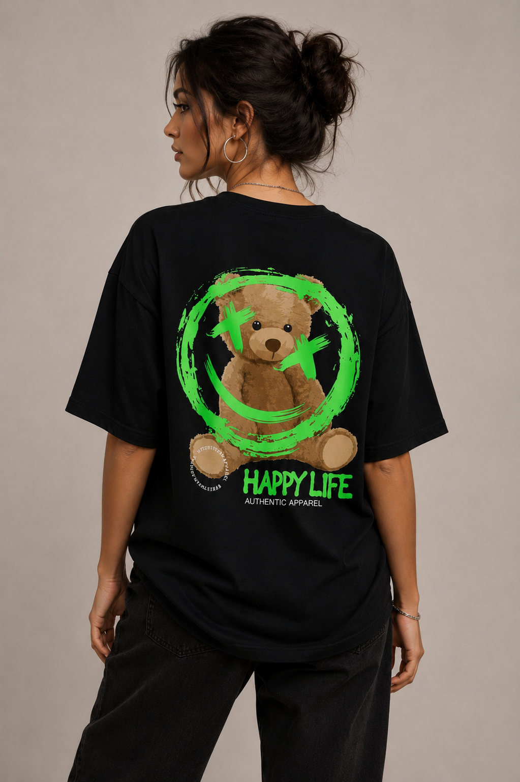 Camiseta Oversized | Bear Happy Unissex