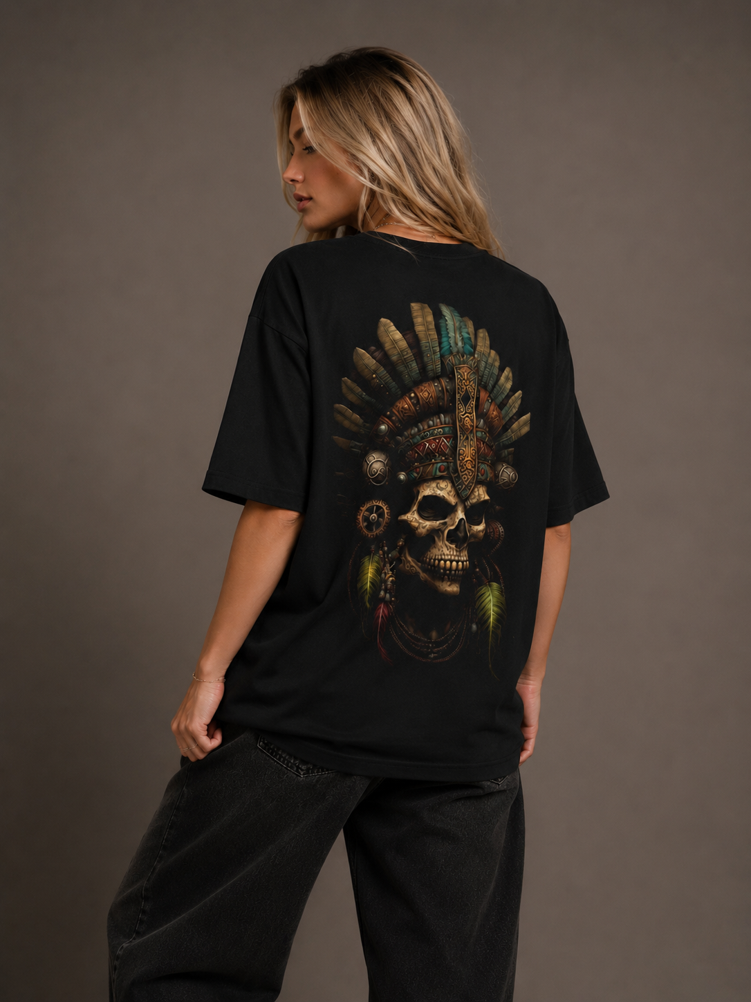 Camiseta Oversized | Caveira Apache Unissex