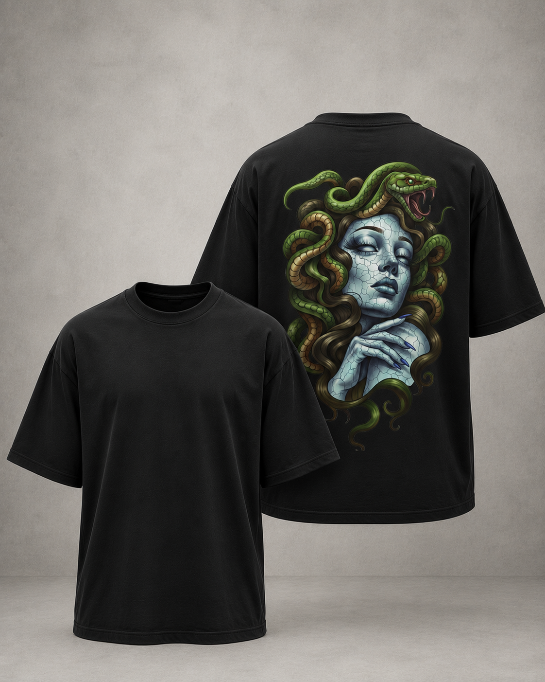 Camiseta Oversized |  Medusa Sombria Unissex