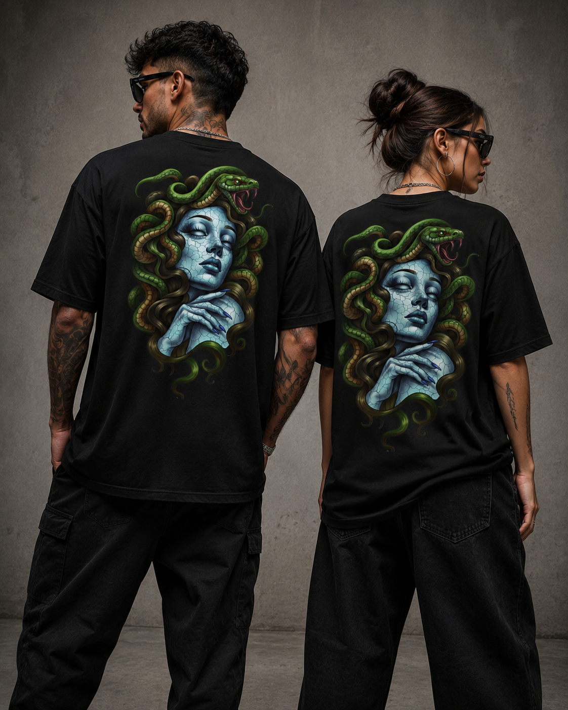 Camiseta Oversized |  Medusa Sombria Unissex