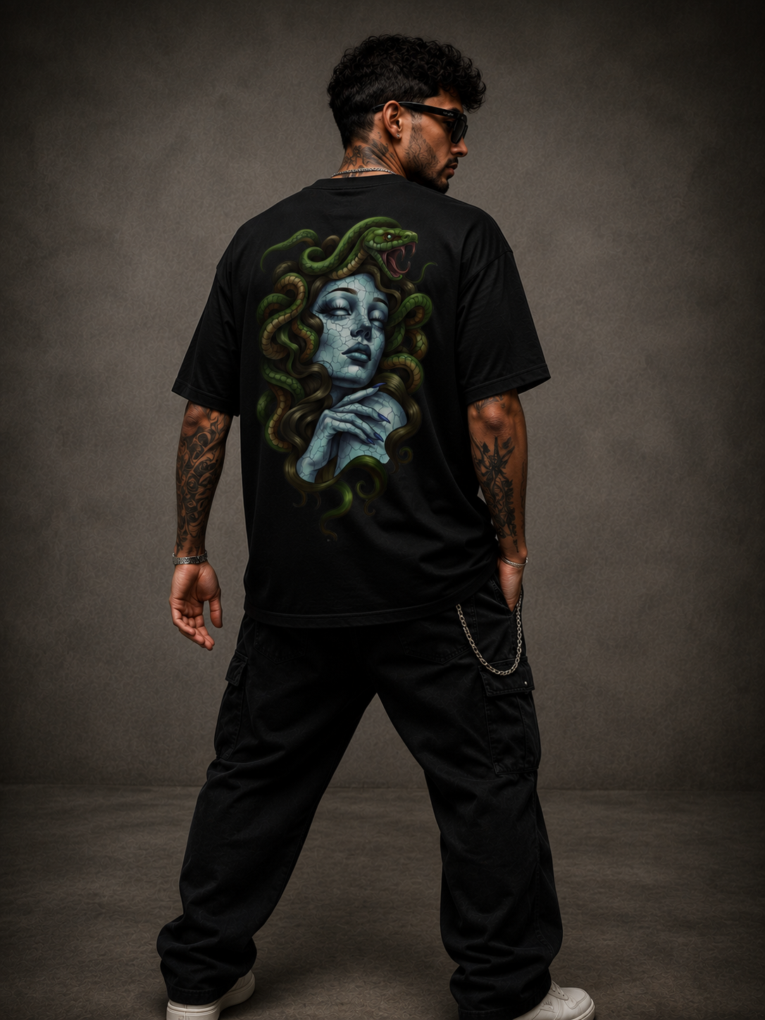 Camiseta Oversized |  Medusa Sombria Unissex