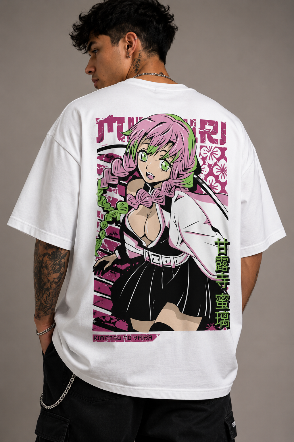 Camiseta Oversized | Mitsuri Kanroji Unissex