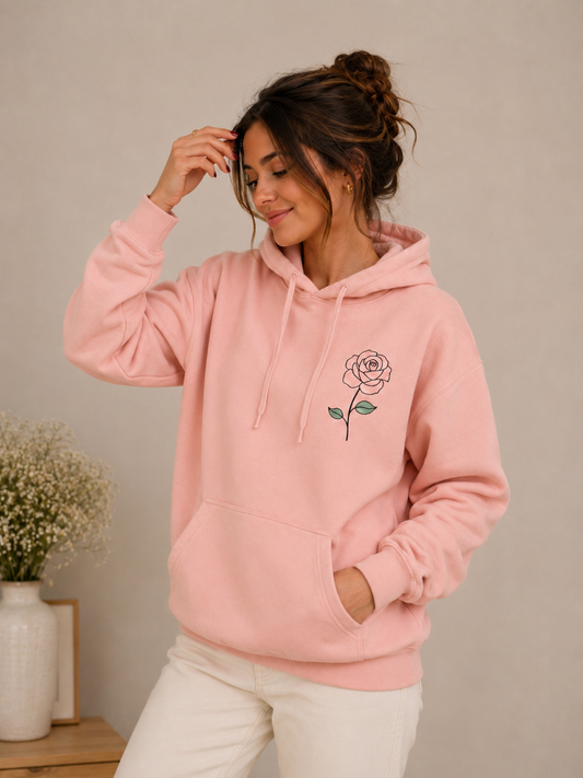Moletom Canguru Minimalista | Rosa