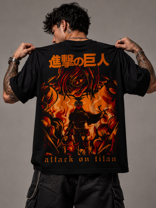 Camiseta Oversized | Attack On Titan Unissex