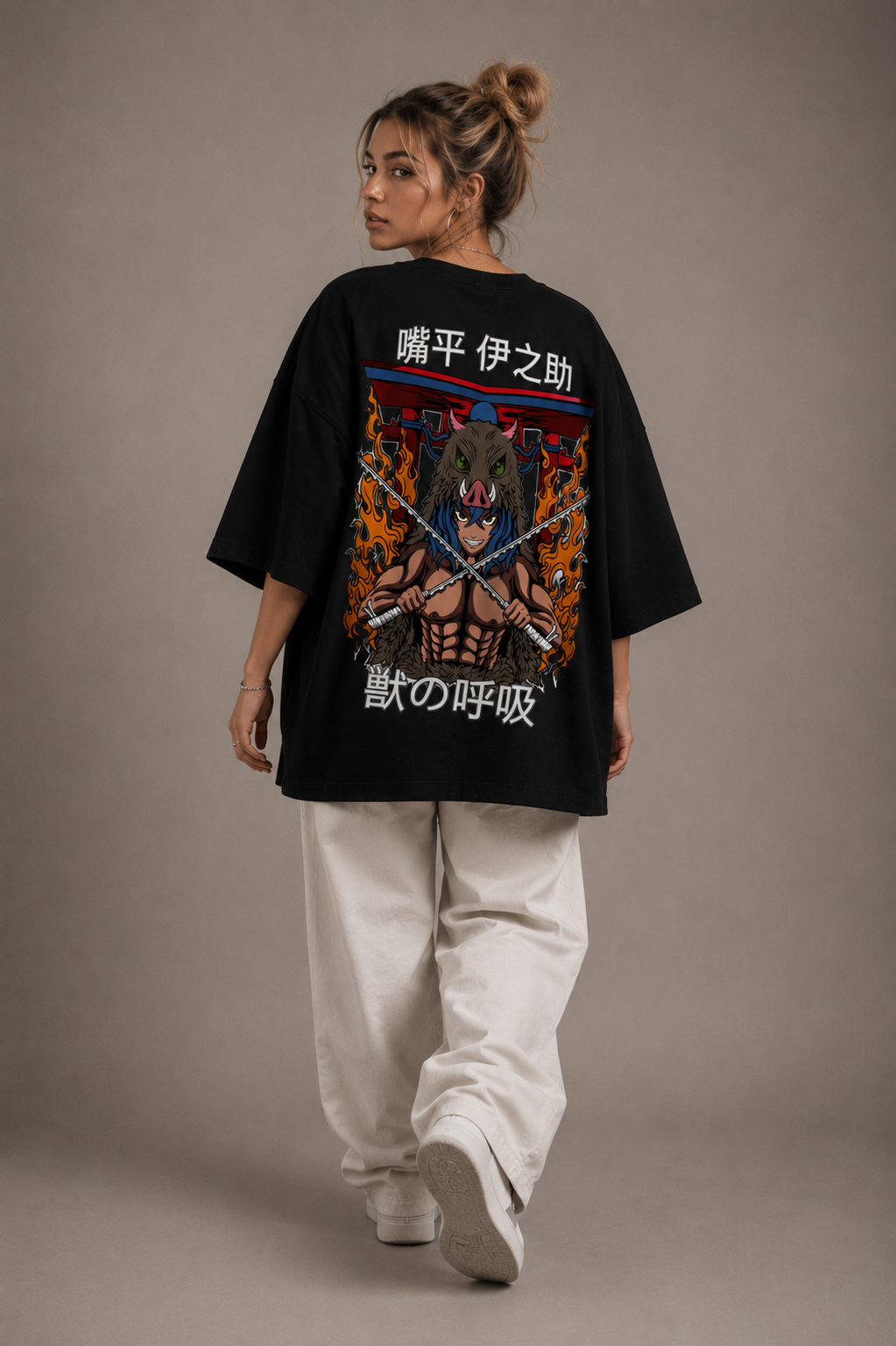 Camiseta Oversized | Inosuke Hashibira Unissex
