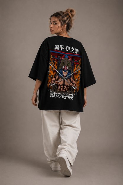 Camiseta Oversized | Inosuke Hashibira Unissex