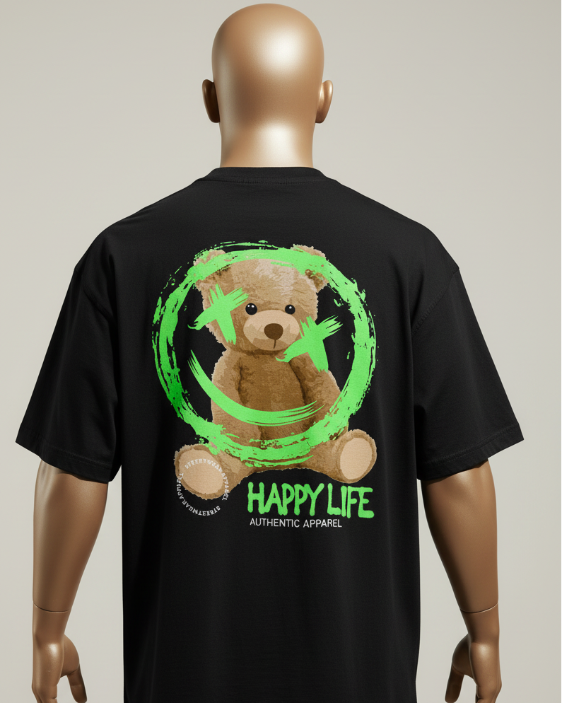 Camiseta Oversized | Bear Happy Unissex